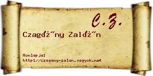 Czagány Zalán névjegykártya